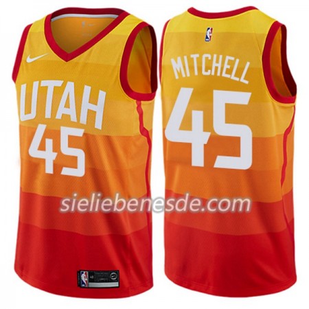 Herren NBA Utah Jazz Trikot Donovan Mitchell 45 Nike City Edition Swingman